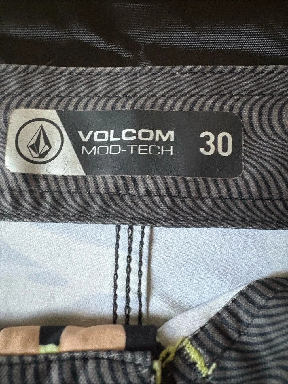 Volcom Navy Floral Swim Trunks with Pastel Leaves
